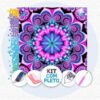 30x30cm - Mandala Magenta - Kit Pintura Diamante