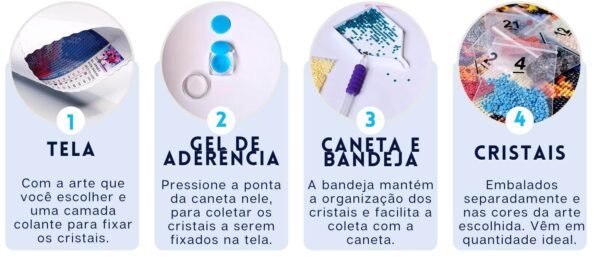 1 40x30cm - Lua Cheia - Kit Pintura Diamante