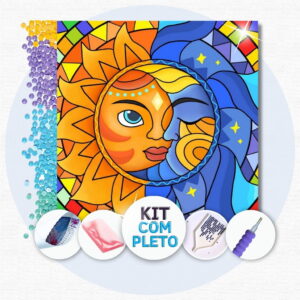30x25cm - Coelho na Toca - Kit Pintura Diamante