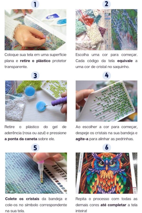 2 40x30cm - Lua Cheia - Kit Pintura Diamante