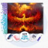 Fênix Renascer - Kit Pintura com Cristais