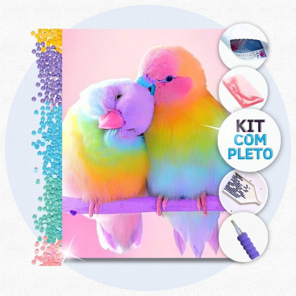 Bicada do Passarinho - Kit Pintura com Cristais