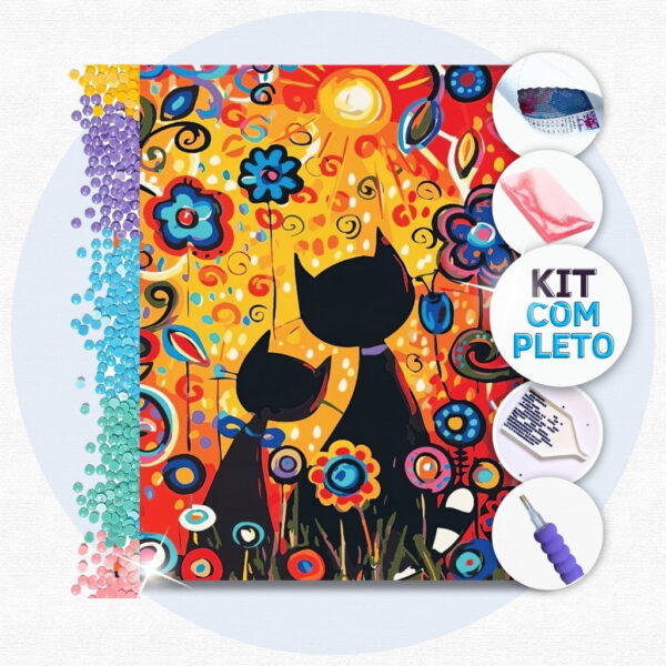 Arte Felina - Kit Pintura com Cristais