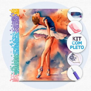 30x25cm - Coelho na Toca - Kit Pintura Diamante