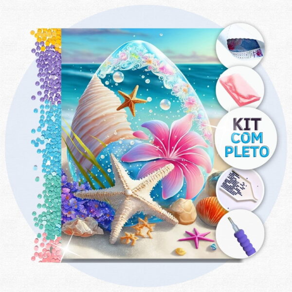 52 Gota do Oceano - Kit Pintura com Cristais