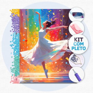 30x25cm - Coelho na Toca - Kit Pintura Diamante