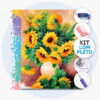 Vaso com Girassois - Kit Pintura com Cristais