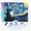 30x25cm - Van Gogh Noite Estrelada - Kit Pintura Diamante