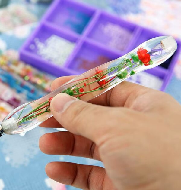 Caneta Ergonômica Rosas + Acessórios Facilitadores