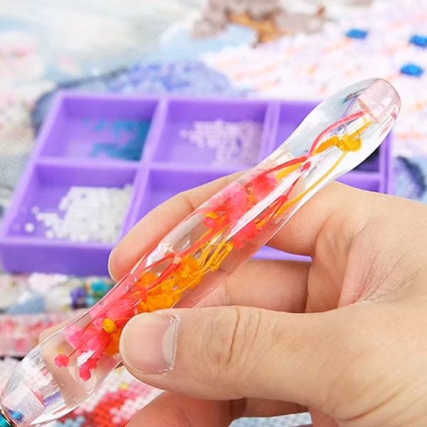 Caneta Ergonômica Flores + Acessórios Facilitadores