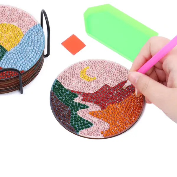 6 Peças – Montanha – Kit Porta-copos