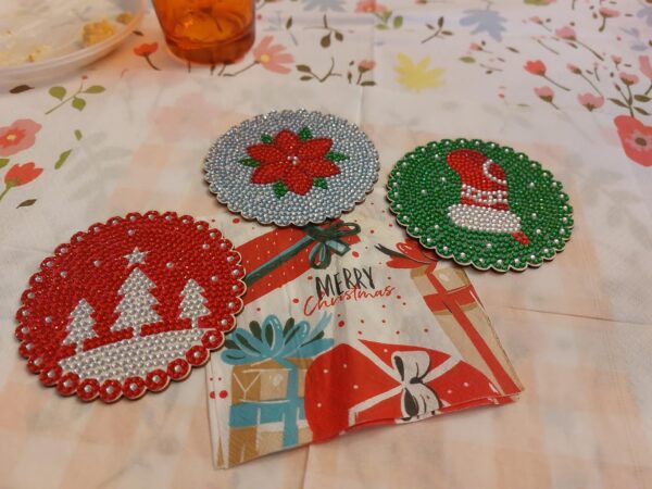 8 e 6 Peças – Combo Natal – 2 Kits Porta-copos