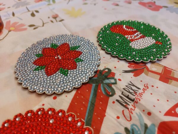 8 e 6 Peças – Combo Natal – 2 Kits Porta-copos