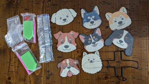 8 Peças – Cachorro – Kit Porta-copos