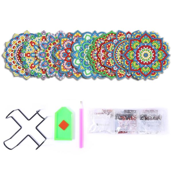 8 Peças – Mandala – Kit Porta-copos