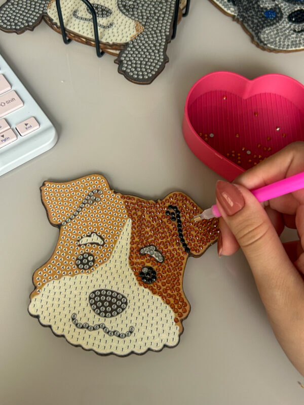 8 Peças – Cachorro – Kit Porta-copos