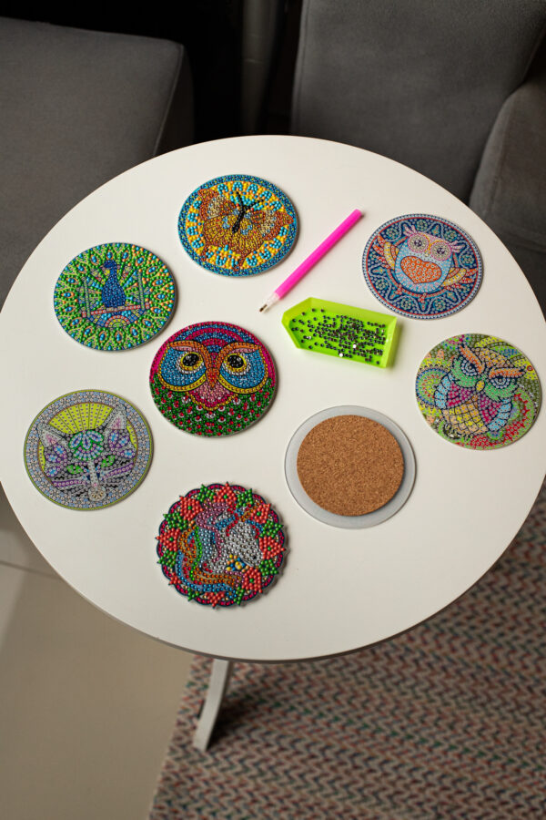 8 Peças – Animais – Kit Porta-copos