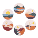 6 Peças – Montanha – Kit Porta-copos