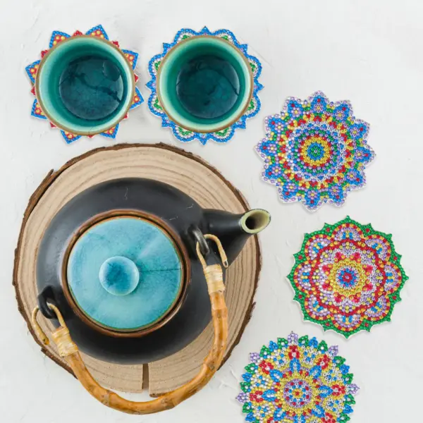 8 Peças – Mandala – Kit Porta-copos