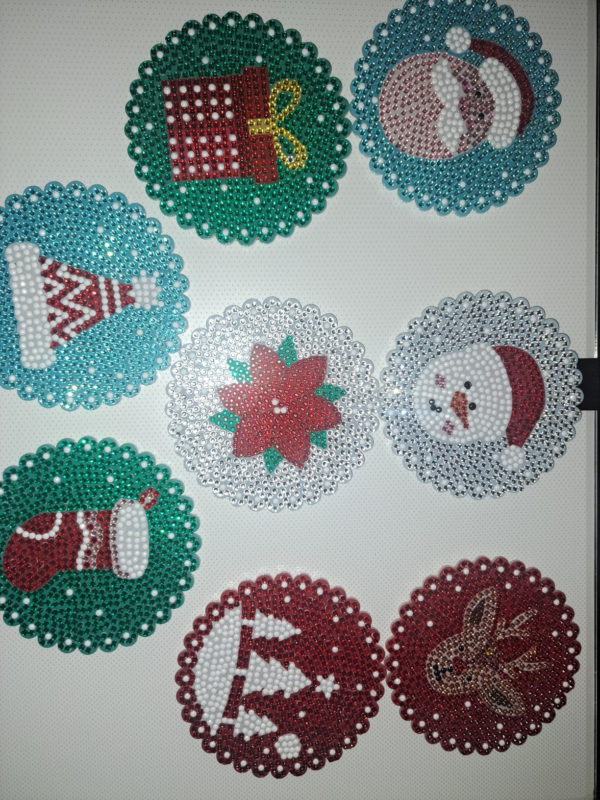 8 e 6 Peças – Combo Natal – 2 Kits Porta-copos