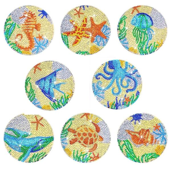 5 8 Peças – Mar – Kit Porta-copos