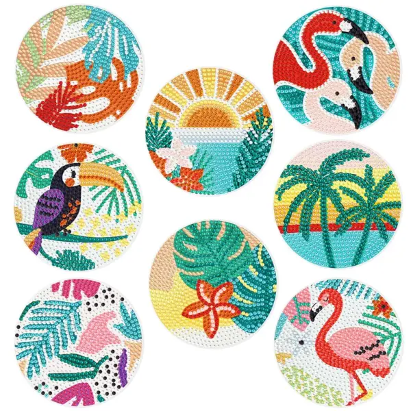 8 Peças – Brasilidade – Kit Porta-copos