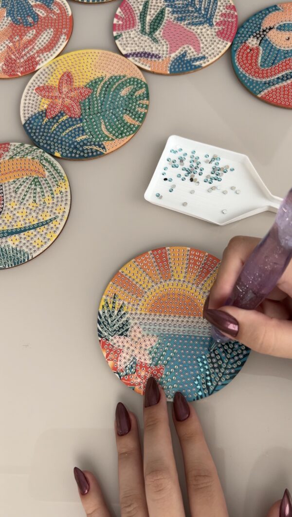 8 Peças – Brasilidade – Kit Porta-copos