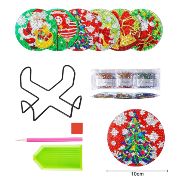 1 6 Peças – Natal Fantástico – Kit Porta-copos