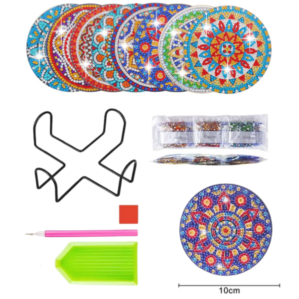 3 8 Peças – Mandala Harmonia – Kit Porta-copos