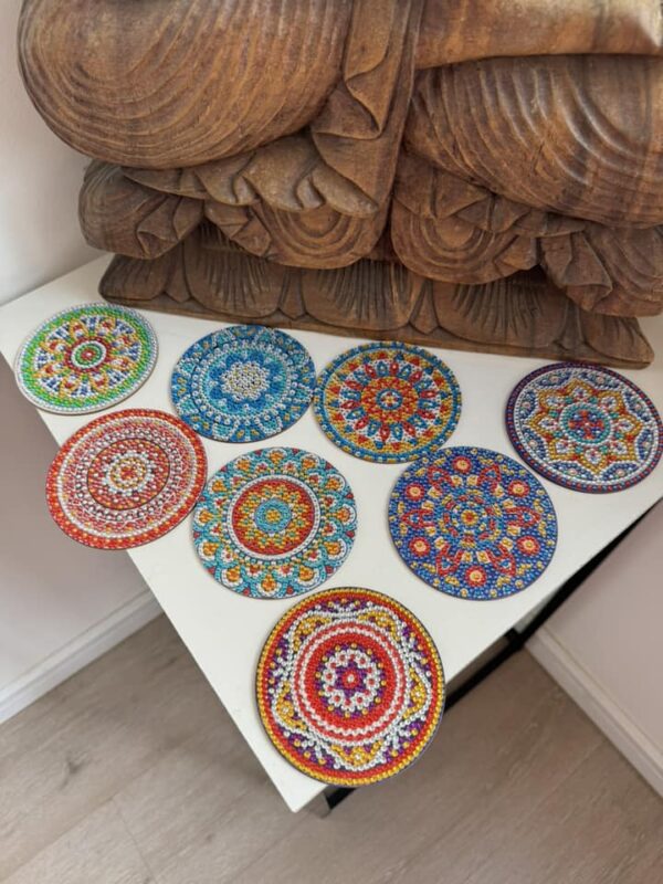 449670964_10224269569066631_7348827167957696937_n 8 Peças – Mandala Harmonia – Kit Porta-copos