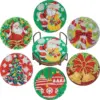 6pc-Diamond-Painting-Coasters-Kits-With-Holder-Christmas-Time-9 6 Peças – Natal Fantástico – Kit Porta-copos