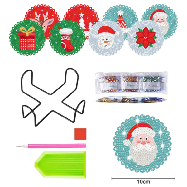 7 8 Peças – Natal – Kit Porta-copos