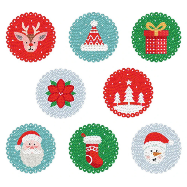 7 8 Peças – Natal – Kit Porta-copos