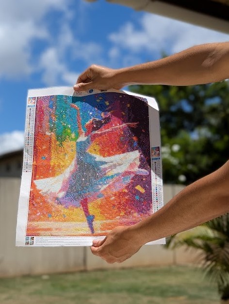 Pintura com Cristais - Trabalho finalizado