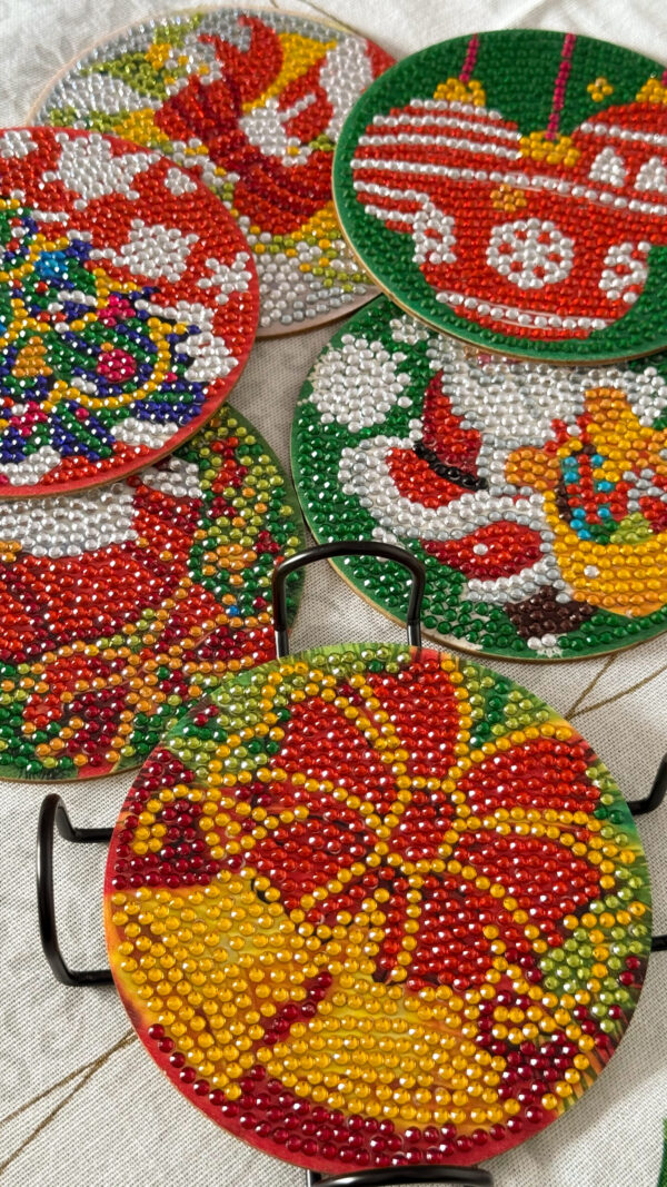 8 e 6 Peças – Combo Natal – 2 Kits Porta-copos