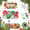 8 e 6 Peças – Combo Natal – 2 Kits Porta-copos