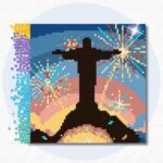20x20cm – Carnaval no Rio de Janeiro – Kit Pintura com Cristais