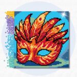 20x20cm – Mascara – Kit Pintura com Cristais