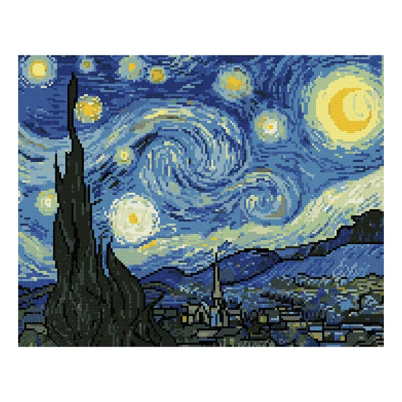 50x40cm – Noite Estrelada – Van Gogh