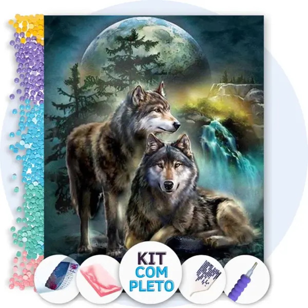 A Noite de Lua - Kit Pintura com Cristais