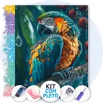 Arara Canindé Adorável - Kit Pintura com Cristais