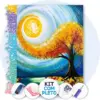 Árvore Amarela Artística - Kit Pintura com Cristais