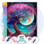 Árvore no Luar Encantado - Kit Pintura com Cristais