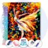 Bailarina Colorida Vibrante - Kit Pintura com Cristais