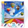 Balões Coloridos no Campo - Kit Pintura com Cristais