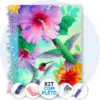 Beija-flor entre Hibiscos - Kit Pintura com Cristais