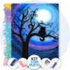 Bela Árvore com Gatinho - Kit Pintura com Cristais