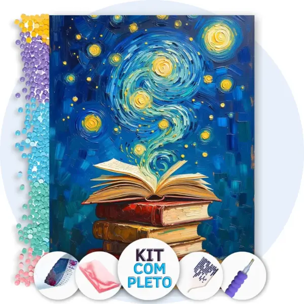 Biblioteca dos Sonhos - Kit Pintura com Cristais