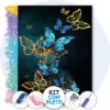 Borboletas Azuis - Kit Pintura com Cristais