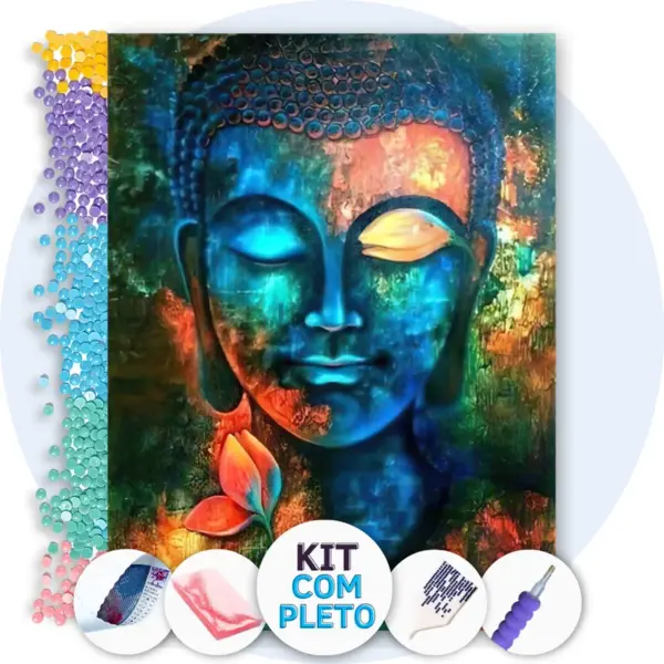 Buda Colorido - Kit Pintura com Cristais